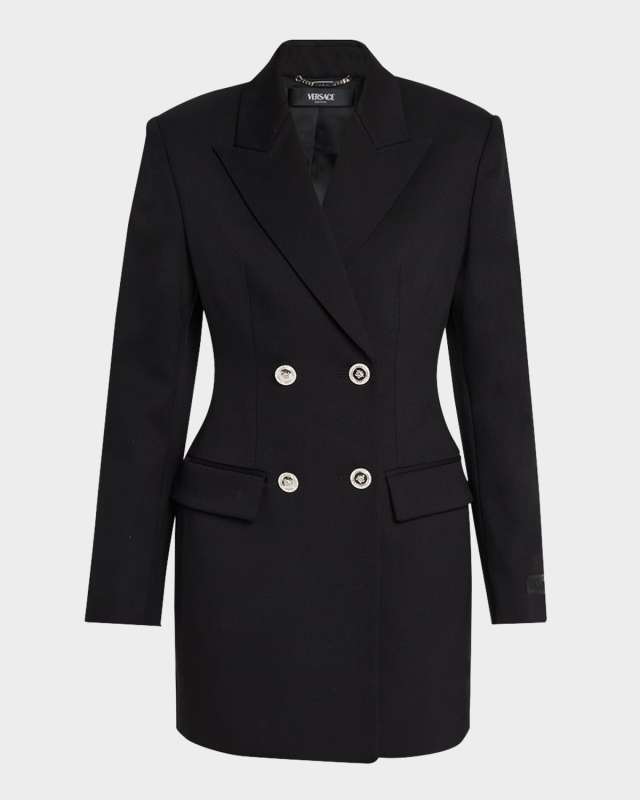 Chainmail Cutout Double-Breasted Evening Jacket